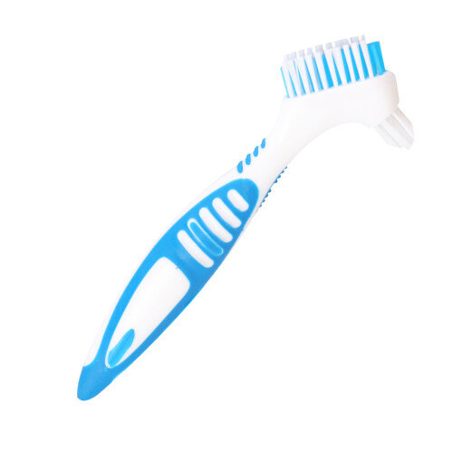 1 Escova Portátil Para Dentaduras Com Silicone Cabeça 2