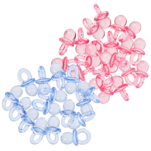 200 Pcs Mini Chupetas Acrílico Para Decoração Festas Bebê E