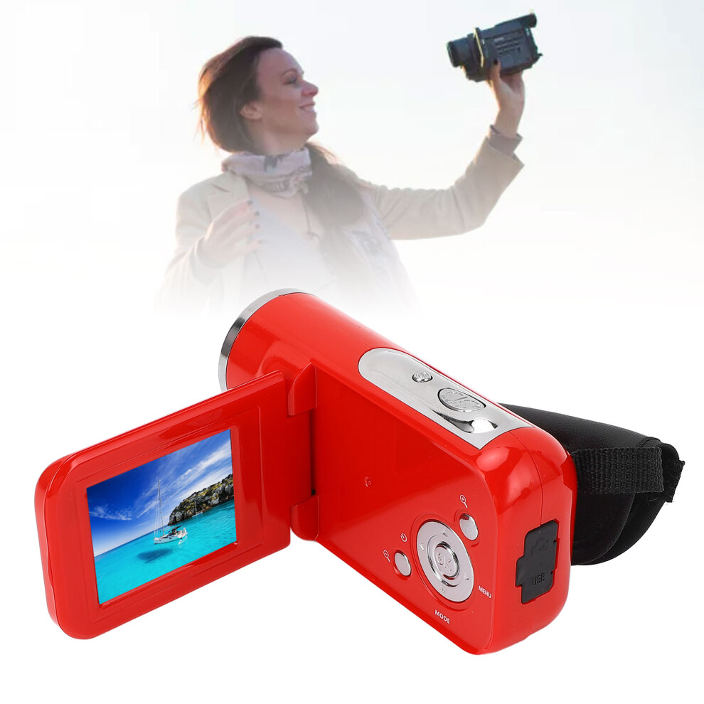 16Mp Hd 1080P Video Camera With 16X Zoom, 2" Screen, 32Gb Red 8281358883480