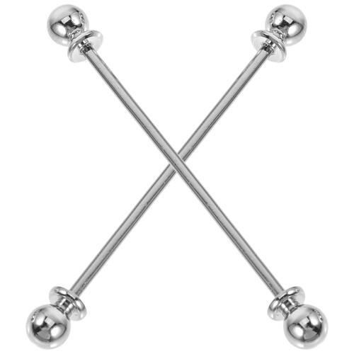 2 Unidades Pins Para Abotoaduras De Masculina Metal 2