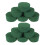 24 Unidades Blocos Redondos Verde 3,14" X 1,57" 1