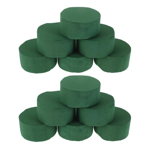 24 Unidades Blocos Redondos Verde 3,14" X 1,57"
