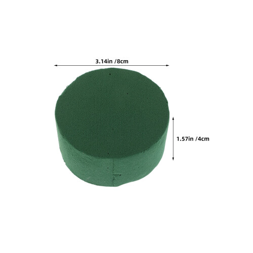 24 Unidades Blocos Redondos Verde 3,14" X 1,57" 2