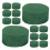 24 Unidades Blocos Redondos Verde 3,14" X 1,57" 11