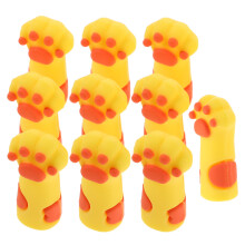 10Pcs Silikon Nipparskydd Kattfotsformade För Nagelsaxar