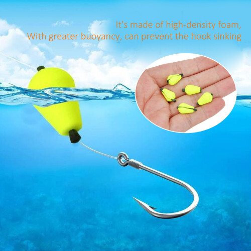 5 Pcs Float Foam Tear Drop Strike Indicator Fishing Fly Tackle Yellow 2