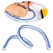 40 cm flexibles Kunststoff-Schablonenschere für Zeichnungen, Nähen und Messungen