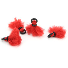 Optimize Drift with 4 Red Yarn Strike Indicators for Fly Fishing