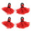 Optimize Drift with 4 Red Yarn Strike Indicators for Fly Fishing 2
