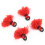 Optimize Drift with 4 Red Yarn Strike Indicators for Fly Fishing 13