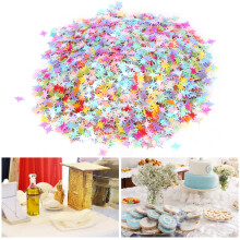 8-Point Star Sequins Glitter Crumbs PVC Decor 1cm Colorful