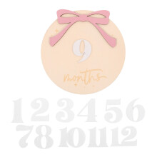 One Set Baby Monthly Milestone Wooden Discs For Growth Documentation