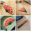 3Pcs Luminous Chinese Fan With Watermelon Design 7