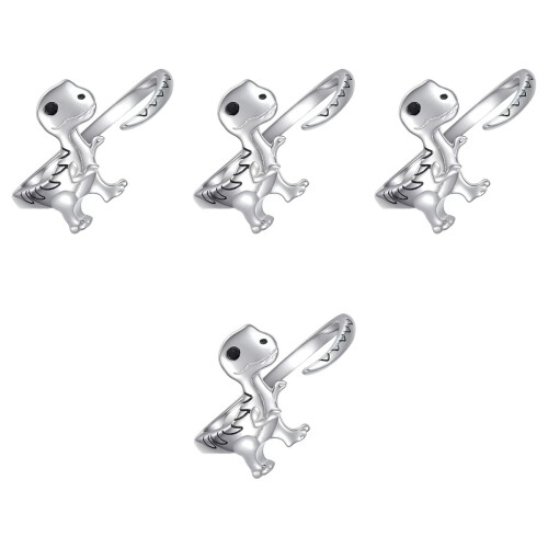 4Pcs Adjustable Dinosaur Modeling Ring Hand Jewelry 2