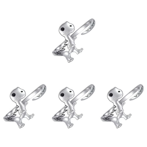 4Pcs Adjustable Dinosaur Modeling Ring Hand Jewelry 1