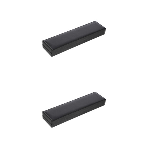 2Pcs Pu Rectangle Bracelet Storage Organizer Watch Box 2