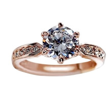 Women's Silver Plated Round Cubic Zirconia Wedding Ring Us7