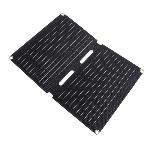 12V 20W Portable Solar Panel Charger, 2-Fold ETFE for Camping