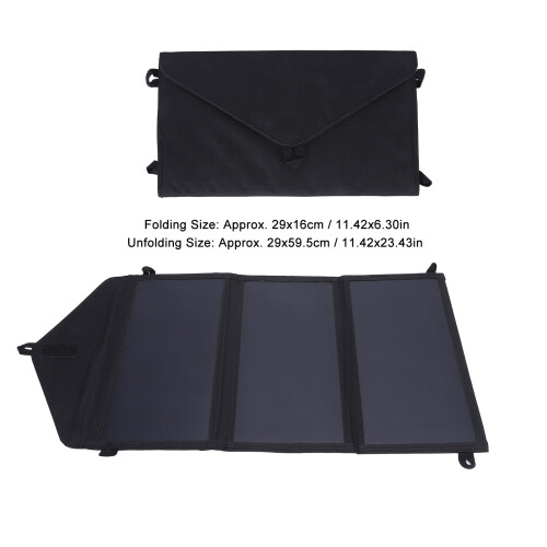 30W Foldable Solar Charger with USB-C & DC Output, Portable Power 1