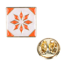 1Pc Rectangular Flower Pattern Copper Plated Cufflinks