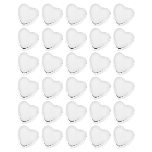60 Pcs Heart Shaped Silicone Earring Backs For Women 1