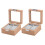 2Pcs Wooden Watch Organizer Box Beige Classic Storage Display Case 5