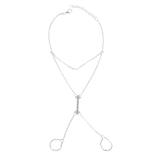 1Pc Gothic Fringe Flash Drill Beach Anklet For Girl Silver 2