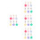 24 Pcs Flower Design Pendants Key Ring Bag Hanging Decorations 3