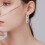 1 Pair Small Round Ring Chain Ear Clip Sling Eardrop Transparent 3