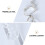 1 Pair Small Round Ring Chain Ear Clip Sling Eardrop Transparent 6