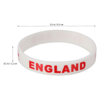 12 Pcs Country Silicone Wristband Fashion Sports Bracelet (England)