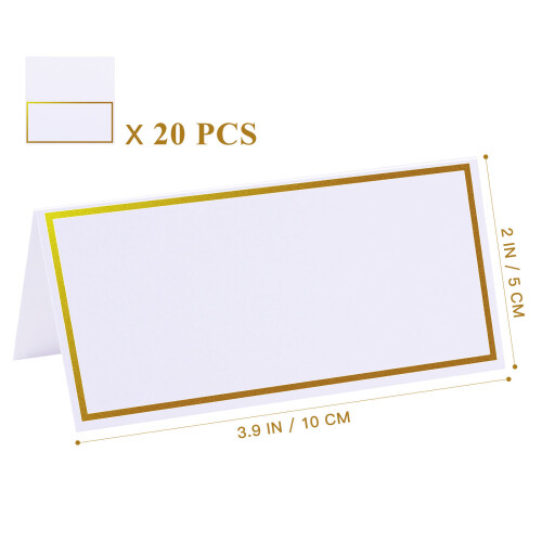 100 Pcs Bronzing Design Textured Table Tent Cards For Weddings 1