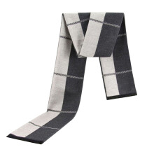 Men Cashmere-Like Grid Scarf Warm Wrap For Autumn Winter (Style 1)