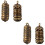 4 Pcs Pure Brass Buddhist Pendant Key Chain Om 6