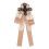 Beige Dames Strik Broche Met Metaal En Kant Design 1