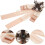 Beige Dames Strik Broche Met Metaal En Kant Design 7
