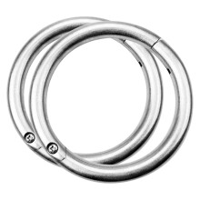 2Pcs 3.9 Inch Stainless Steel Cattle Nose Ring For Bull