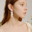 1 Pair Small Round Ring Chain Ear Clip Transparent 4