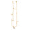 2 Pcs Double-Layer Durable Ankle Chain For Girls Golden 2