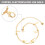 2 Pcs Double-Layer Durable Ankle Chain For Girls Golden 10