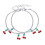 Cherry Dangle Anklet Bracelet For Women Rhinestone Adjustable 1