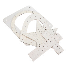 5Stk Holzkranzrahmen Beige Vielseitig Für Basteln Hochzeit Feier
