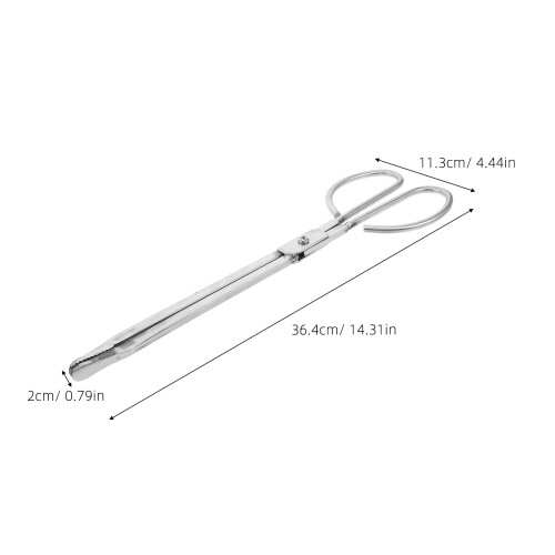 Pinças De Aço Inoxidável 36Cm Para Toras E Cinzas De 2