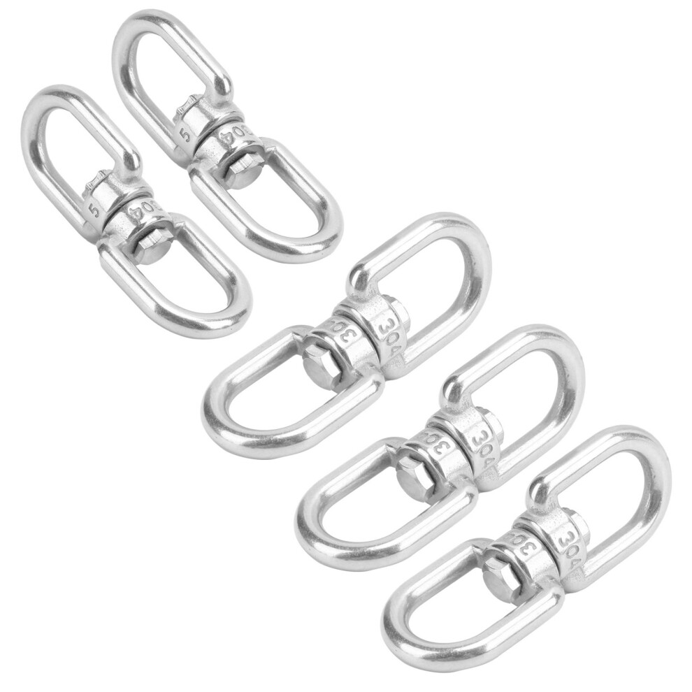Rust-Resistant M5 304 Stainless Steel Swivel Hooks For Wet Environments 8411358889391