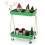 Costway 2-Tier Christmas Rolling Cart Reindeer Side Table With Lockable Wheels 1
