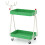 Costway 2-Tier Christmas Rolling Cart Reindeer Side Table With Lockable Wheels 4