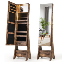 Jewellery Cabinet 3-colour Lighted Jewelry Organizer With 4 Drawers