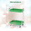 Costway 2-Tier Christmas Rolling Cart Reindeer Side Table With Lockable Wheels 2