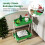 Costway 2-Tier Christmas Rolling Cart Reindeer Side Table With Lockable Wheels 6