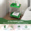 Costway 2-Tier Christmas Rolling Cart Reindeer Side Table With Lockable Wheels 10